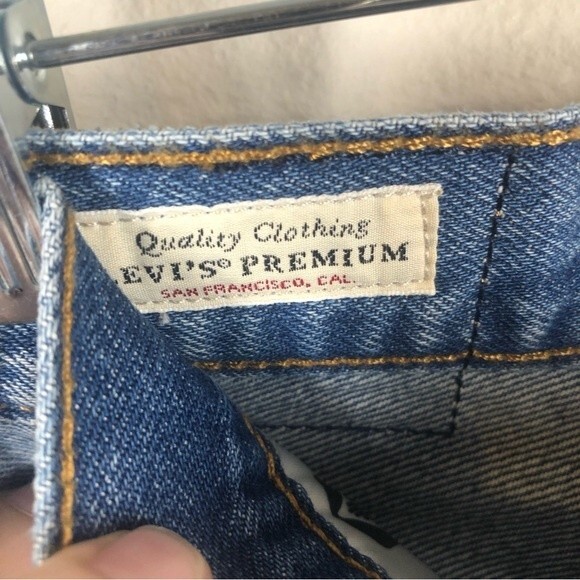 Levi's Premium Big E 501 Micro High Rise Super Short Button Fly Jean Shorts 29 - Picture 5 of 12